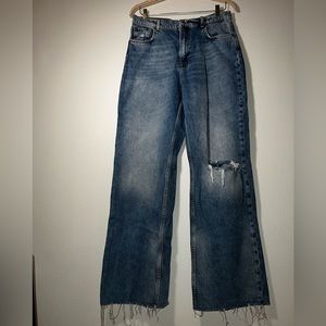 Wide leg zara jean